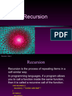 Recursion in C