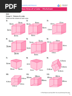 Third Space Learning Volume and Surface Area of A Cube GCSE Worksheet 1