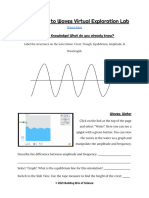 (Student Worksheet) Introduction To Waves Virtual Exploration Lab