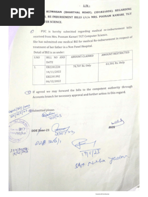 medical bill note sheet pdf