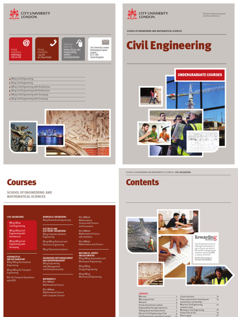 Civil Engineering Courses at City University | PDF | Engineering ...