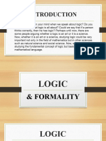 Logic and Formality