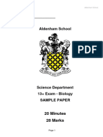Aldenham-School-13-Plus-Biology-Exam-Paper-2020