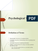 Lecture 1 - Intro To Psychological Testing