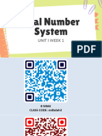 Math 8 Week 1 Real Number System - Identification of The Classification of Numbers Discussion