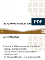 Unit I Lesson-1 Exploring Random Variables