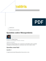 Questões Sobre Mesopotâmia