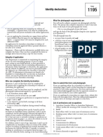 Identity Declaration: What The Photograph Requirements Are Who Should Use This Form