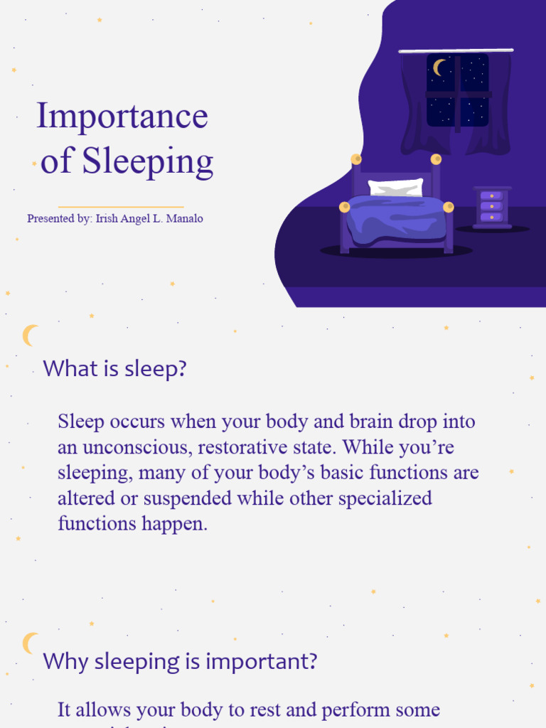 Importance of sleeping pdf