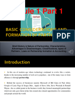 Module 1 Part 1 Partnership Basic Consideration Formation