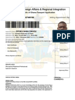 Appointment Slip - Online Passport Application