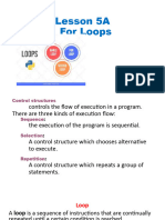Lesson 5A For Loops