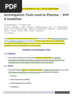 Pharmabeginers Com Investigation Tools Guideline