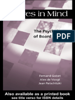 Moves in Mind The Psychology of Board Games (Fernand Gobet)