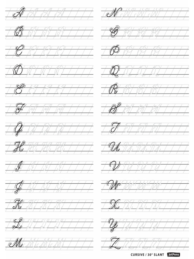 Cursive (Uppercase) (Cropped) | PDF