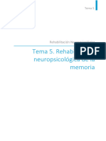 Tema 5. Rehabilitación Neuropsicológica de La Memoria