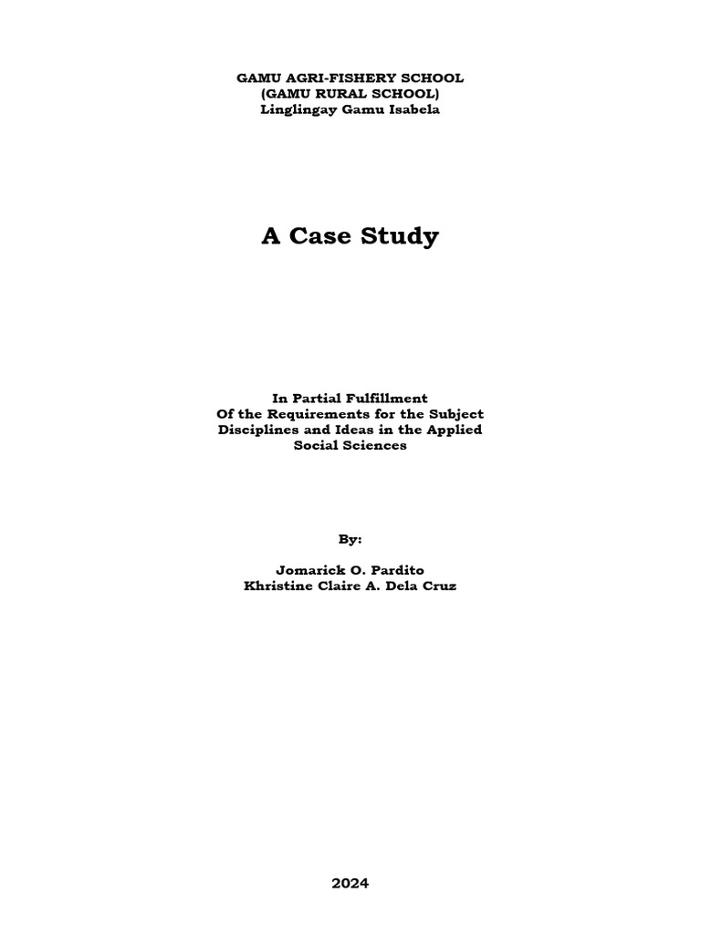 Case Study | PDF | Counseling Psychology | Psychology