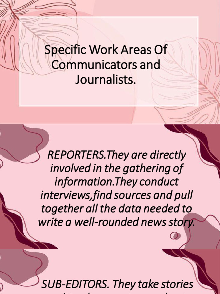 Roles of Communicators and Journalists | PDF