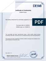 DESMI - Certificate of Conformity - CO529174