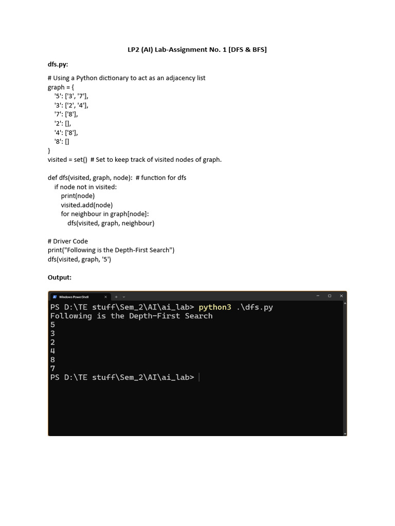 Ai Dfs Bfs Print | PDF