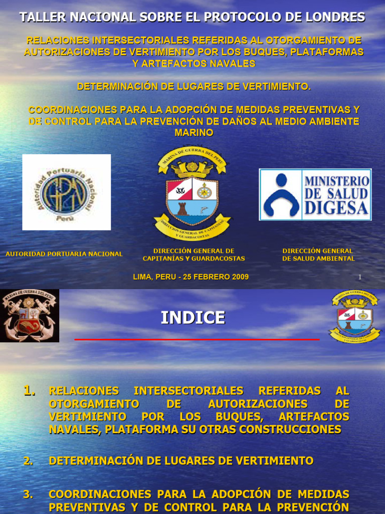 Protocolo Londres - Parte 1 | PDF | guardacostas | Contaminación