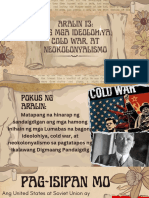 Aralin 13 Ang Mga Ideolohiya, Cold War, at Neokolonyalismo