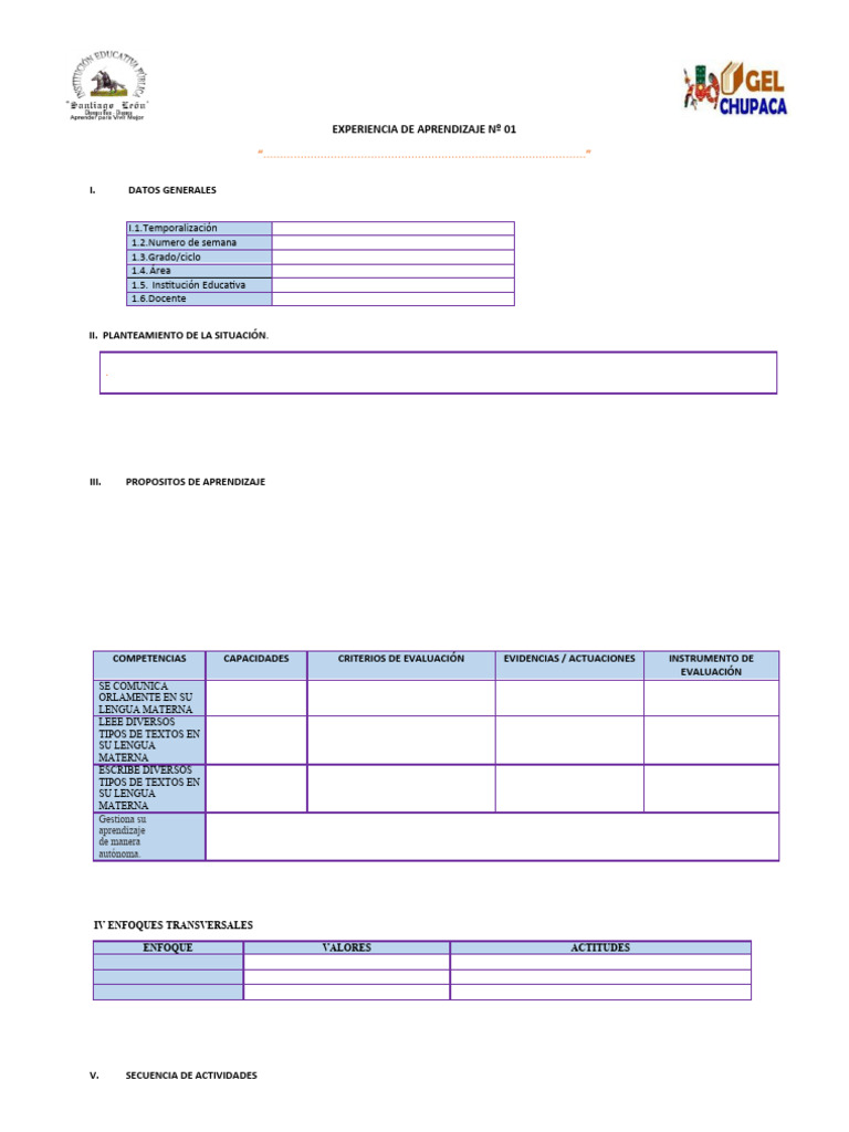 Experiencia de Aprendizaje | PDF | Crecimiento personal y profesional