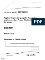 Tutorial Letter 501/0/2020: Applied English Language For Foundation and Intermediate Phase - First Additional Language