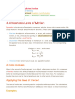 4.4 Newton's Laws of Motion