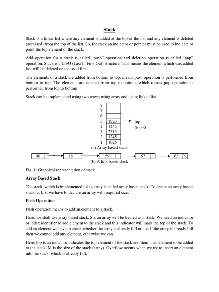 Lecture stack pdf computer programming algorithms and data structures