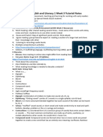 Primary English and Literacy 1 Week 3 Tutorial Notes