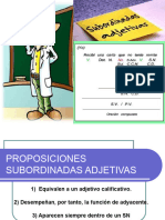 Oraciones Subordinadas Adjetivas o de Relativo