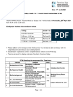 Grades 1 To 7 Fourth Parent-Teacher Meet (PTM) Primary and Secondary AY 2023-24