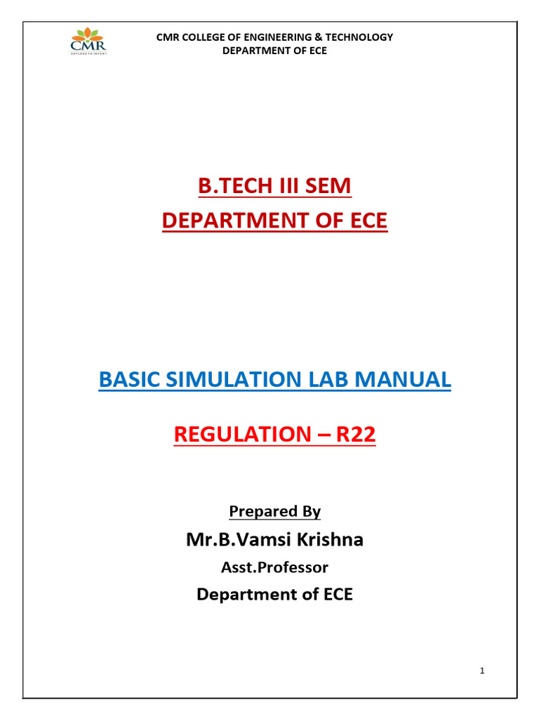 Basic Simulation Lab Manual | PDF | Simulation | Matrix (Mathematics)