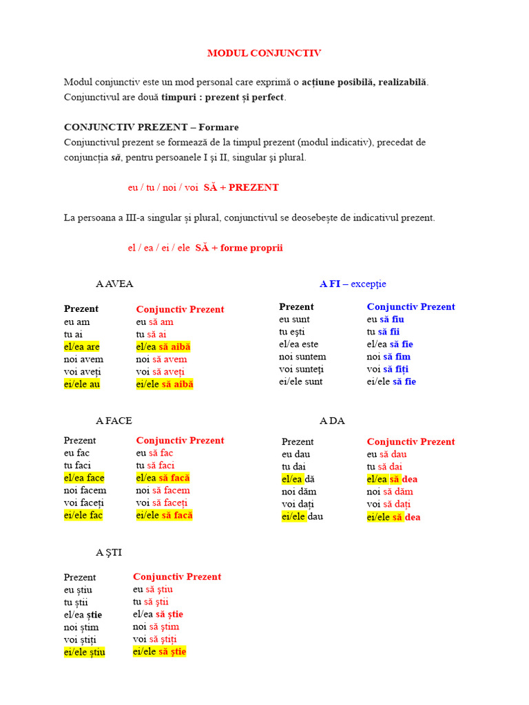 Mod Conjunctiv | PDF