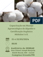 Capacitação Algodão Orgânico - Módulos I e Ii Campina Grandepb