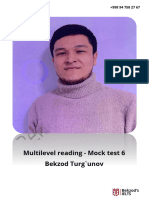 Multilevel Reading - Mock Test 6