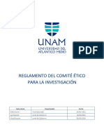 Reglamento Comité Ético de Investigación (2024)