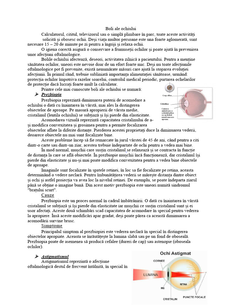 Boli Ale Ochiului | PDF
