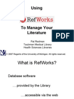 Using Refworks To Manage Your Literature 9907