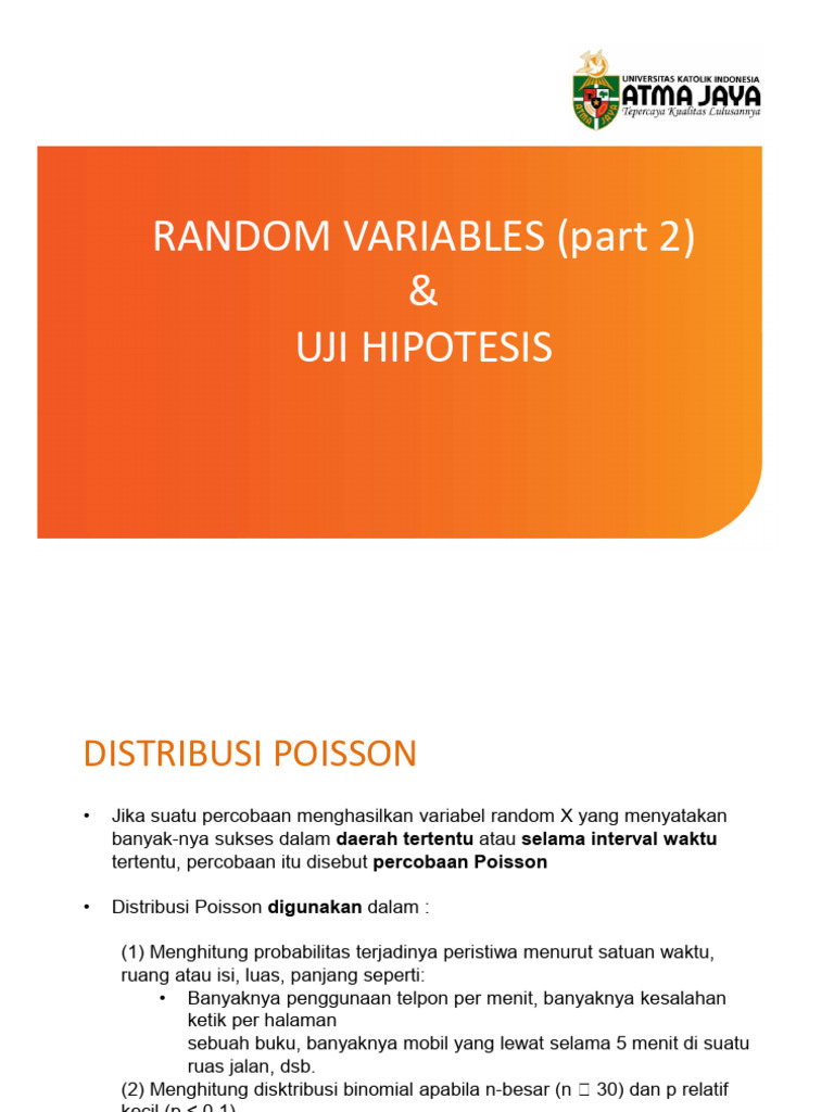 Distribusi Poisson dan Uji Hipotesis | PDF