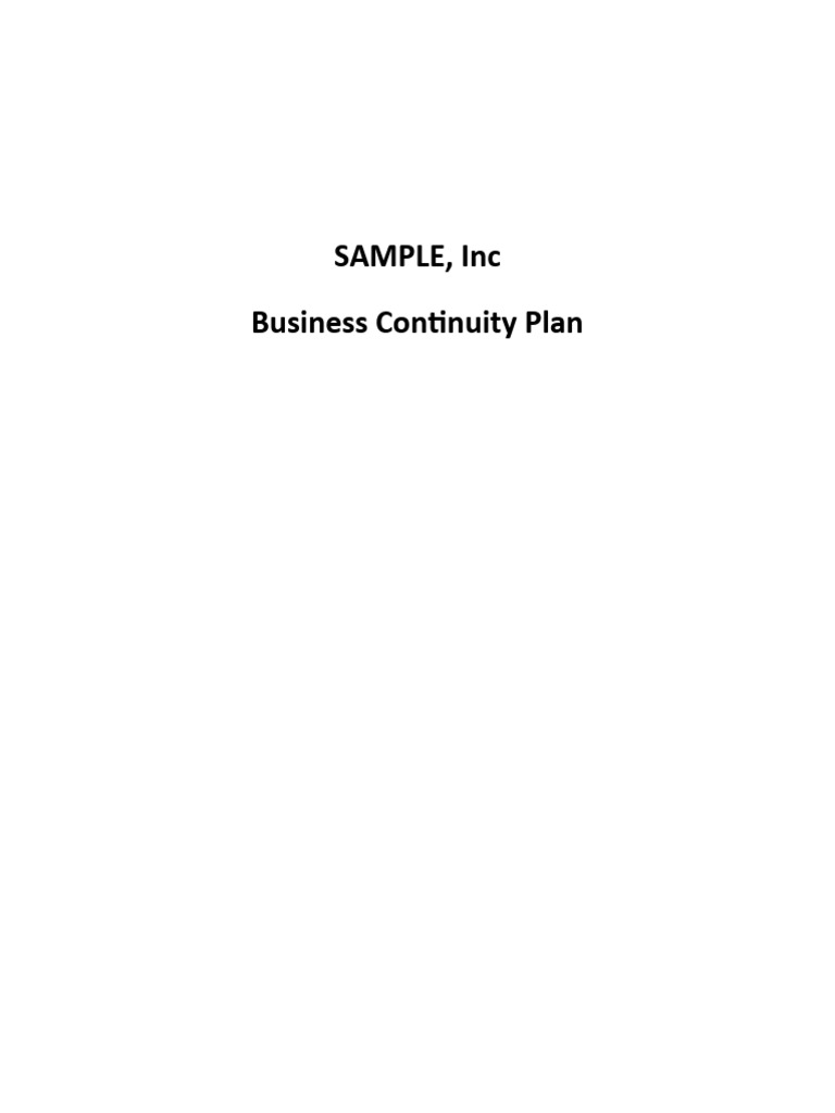 Business Continuity Policy and Procedures Templates PDF Information
