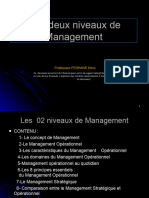 LES DEUX NIVEAUX DE MANAGEMENT