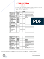 Comunicado 011 - Cuadro de Aptos para La Entrevista Del Proceso de Contratacion Tecnicos Deportivos 2024-Etapa Excepcional