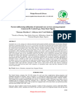 Factors Influencing Utilization of Antenatal Care Services Among Pregnantwomen in Ife Central Lga Osun State Nigeria