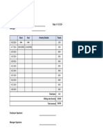 Contractor Time Tracking Template