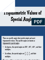 3.6 Trigonometric Values of Special Angles