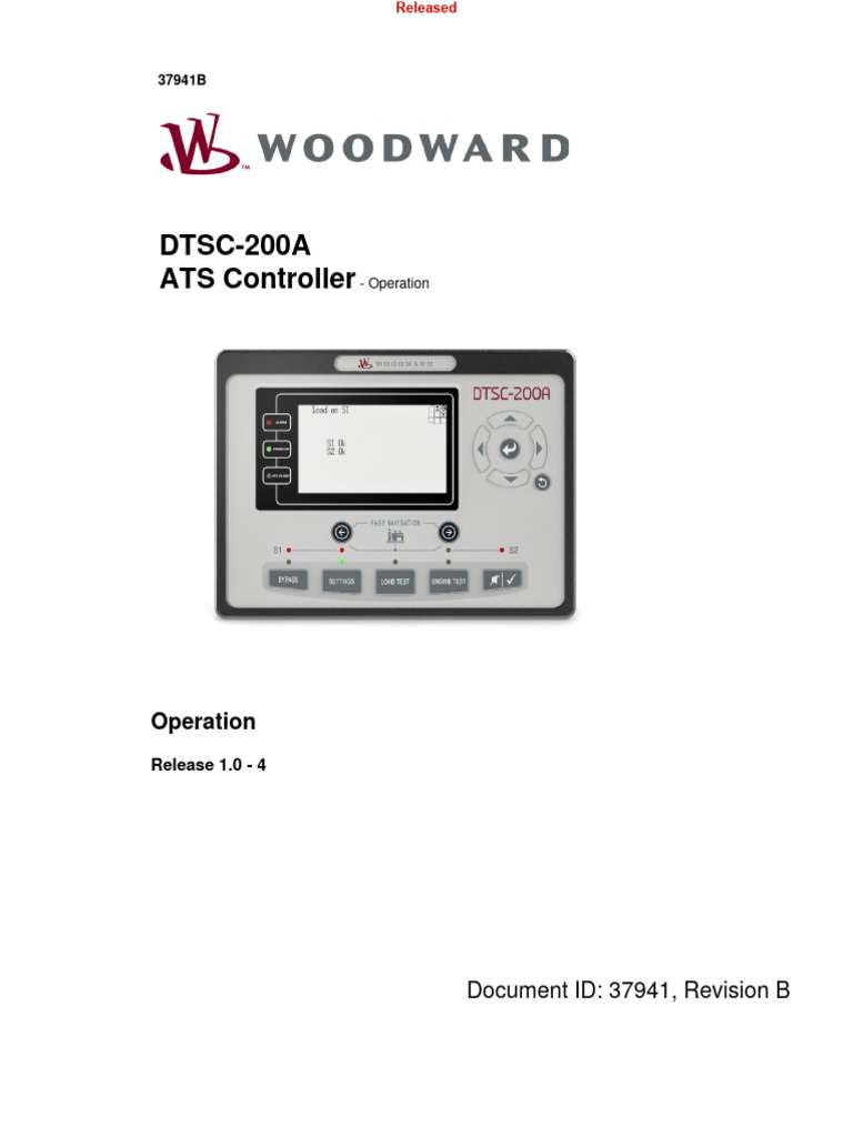DTSC-200A ATS Controller Operation Manual | PDF | Ac Power | Relay