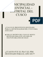 Municipalidad Provincial - Distrital Del Cusco