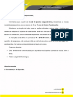 Comunicado Esportes 2024 - Ensino Fundamental Maior